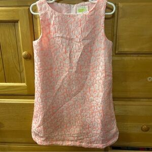 Crazy Eight Girl’s Fluorescent Pink & White Sleeveless Summer Shift Dress Size 5